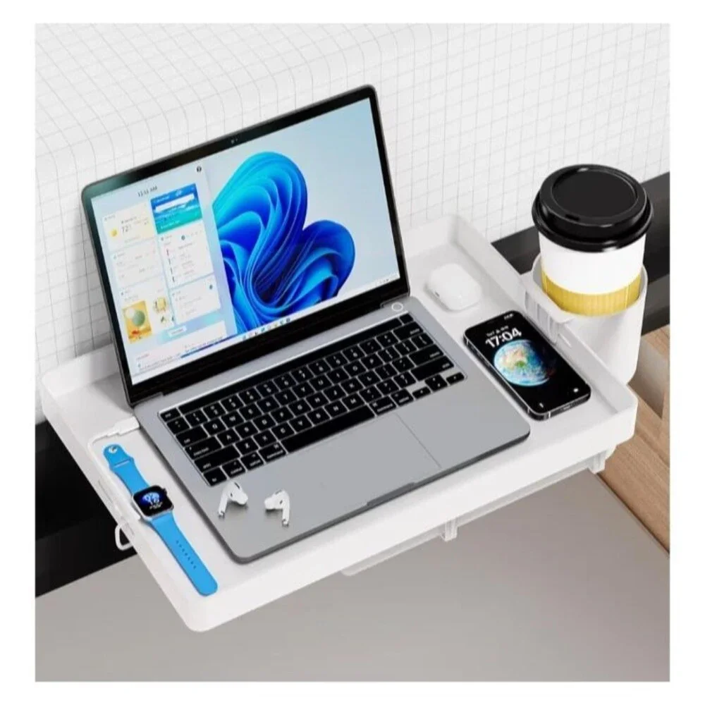 Plastic Bedside Shelf for Bunk Bed & Top Bunk Bed Side Table Tray Organizer